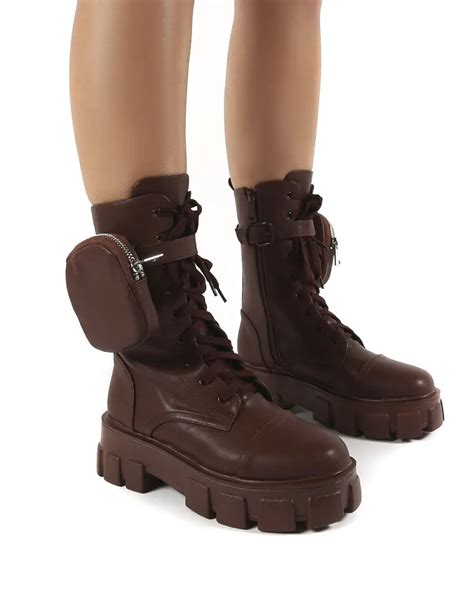 prada ankle pouch combat boots dupe|prada monolith boot dupe.